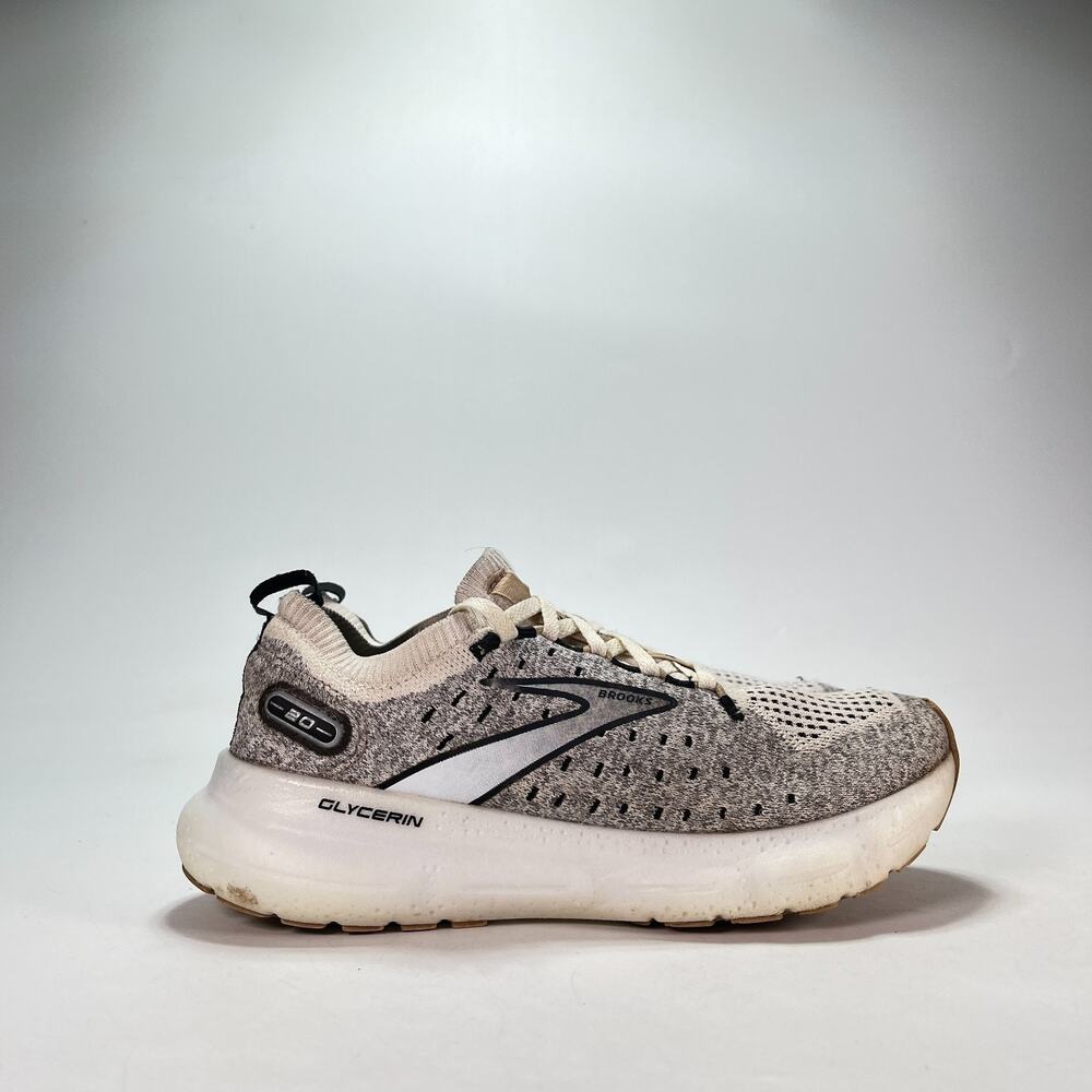 Brooks Glycerin StealthFit 20 Gray White Sneakers 1203721B163 Women's Size 7.5